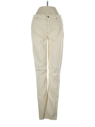 Pre-owned 7 For All Mankind Jeans In Ivory