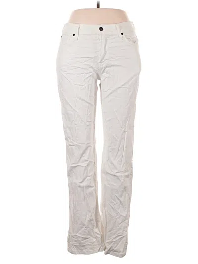 Pre-owned 7 For All Mankind Jeans In Ivory