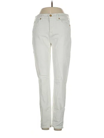 Pre-owned 7 For All Mankind Jeans In Ivory