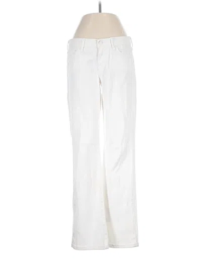 Pre-owned 7 For All Mankind Jeans In Ivory