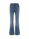 7 For All Mankind Stretch Cotton Jeans In Light Blue