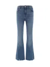 7 For All Mankind Stretch Cotton Jeans In Light Blue