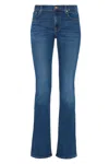 7 For All Mankind High Waisted Slim Kick With Studs Jeans In Juke Box In Mid Blue