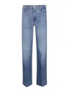 7 For All Mankind High-waisted Wide-flared Jeans With Subtle Whiskering In Blue