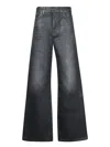 7 For All Mankind Wide-leg Black Jeans With Classic Five-pocket Design In Multi