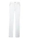 7 For All Mankind Straight-leg White Jeans With Tailored Fit In White