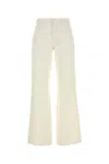 7 For All Mankind Willow High Rise Wide Leg Jeans In Linen Ostuni In White