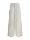 7 For All Mankind Willow High Rise Wide Leg Jeans In Linen Ostuni In White