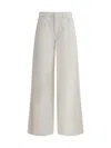 7 For All Mankind Willow High Rise Wide Leg Jeans In Linen Ostuni In White