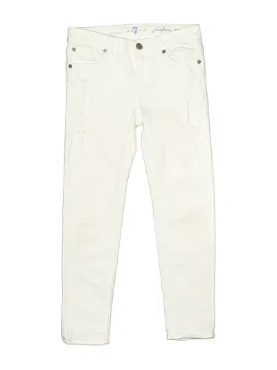 Pre-owned 7 For All Mankind Kids' Jeans In White