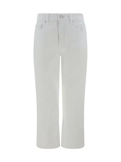 7 For All Mankind Alexa White Cropped Jean