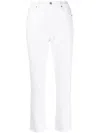 7 For All Mankind Josefina Mid-rise Slim Jeans In White