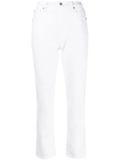 7 For All Mankind Josefina Mid-rise Slim Jeans In Black Twill White