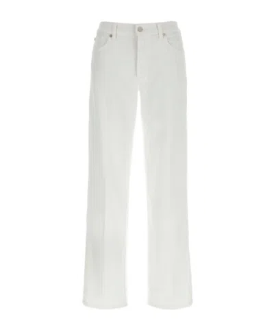 7 For All Mankind Jeans With Belt Loops In White