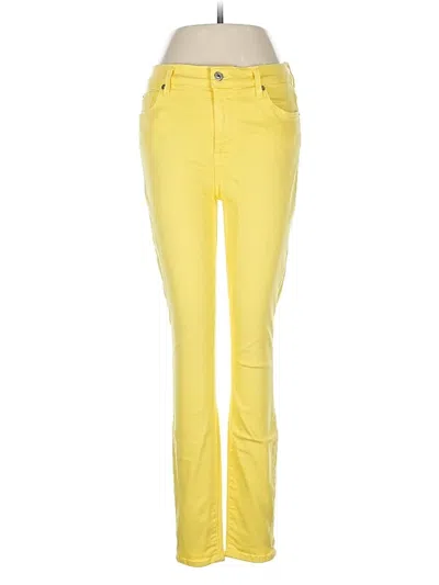 Pre-owned 7 For All Mankind Jeans In Yellow