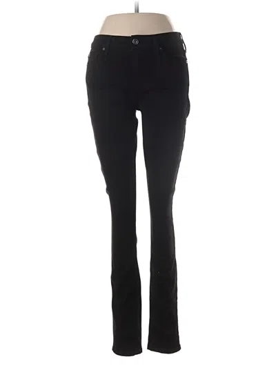 Pre-owned 7 For All Mankind Jeggings In Black
