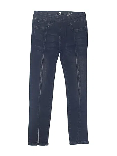 Pre-owned 7 For All Mankind Kids' Jeggings In Blue