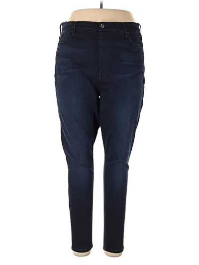 Pre-owned 7 For All Mankind Jeggings In Blue