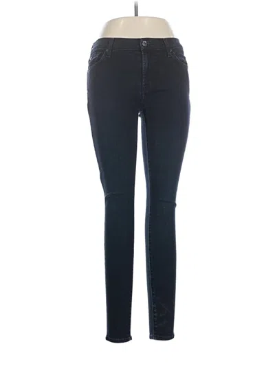 Pre-owned 7 For All Mankind Jeggings In Blue