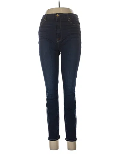 Pre-owned 7 For All Mankind Jeggings In Blue