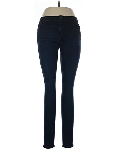 Pre-owned 7 For All Mankind Jeggings In Blue