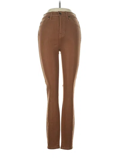 Pre-owned 7 For All Mankind Jeggings In Brown
