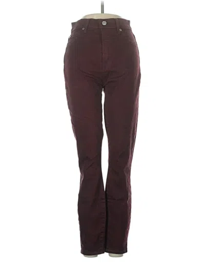 Pre-owned 7 For All Mankind Jeggings In Burgundy