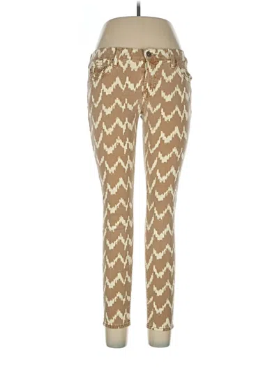 Pre-owned 7 For All Mankind Jeggings In Gold