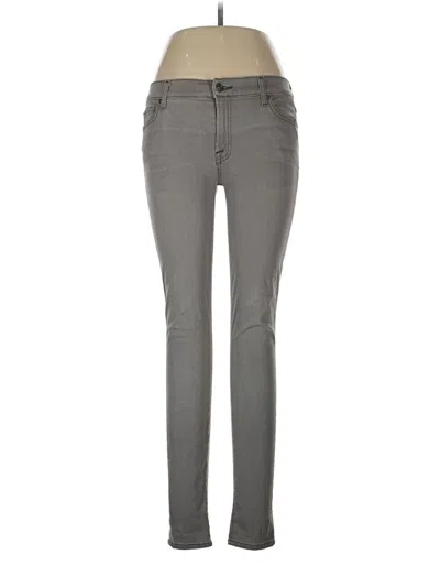 Pre-owned 7 For All Mankind Jeggings In Gray