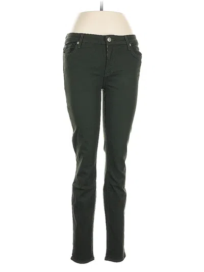 Pre-owned 7 For All Mankind Jeggings In Green