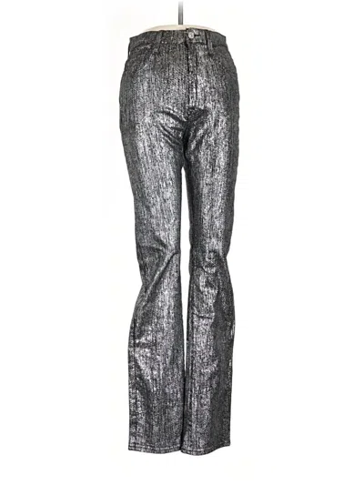 Pre-owned 7 For All Mankind Jeggings In Silver