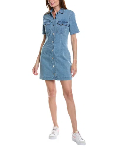 7 For All Mankind Laura Denim Shirt Dress In Yellow