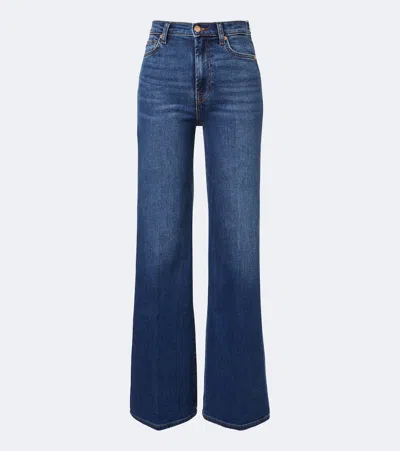 7 For All Mankind Jo High-rise Flared Jeans In Blue
