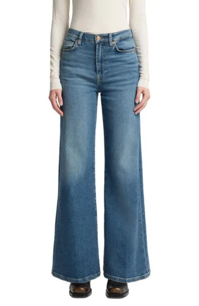 7 For All Mankind Jo Ultra High Waist Wide Leg Jeans In Blue