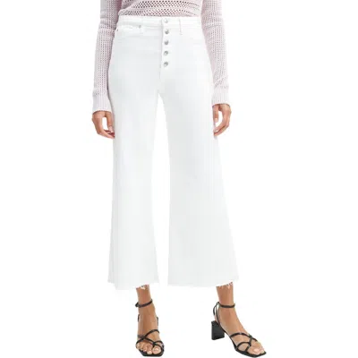 7 For All Mankind Jo Womens Crop Denim Wide Leg Jeans