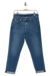 7 For All Mankind Josefina Cuffed Boyfriend Jeans In Blue