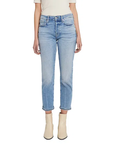 7 For All Mankind Josefina High Rise Crop Slim Jeans In Must