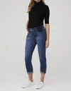 7 For All Mankind Josefina Maternity Pant In Dark Wash In Blue