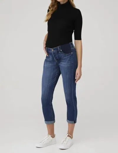 7 For All Mankind Josefina Maternity Pant In Dark Wash In Blue