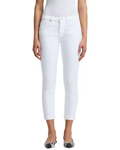 7 For All Mankind Josefina Twill White Boyfriend Jean