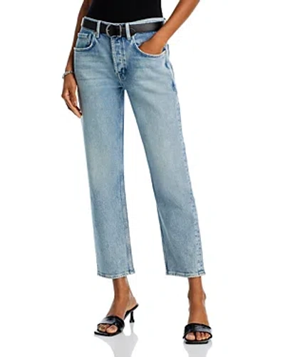 7 For All Mankind Julia High Rise Cropped Boyfriend Jeans In Serenade