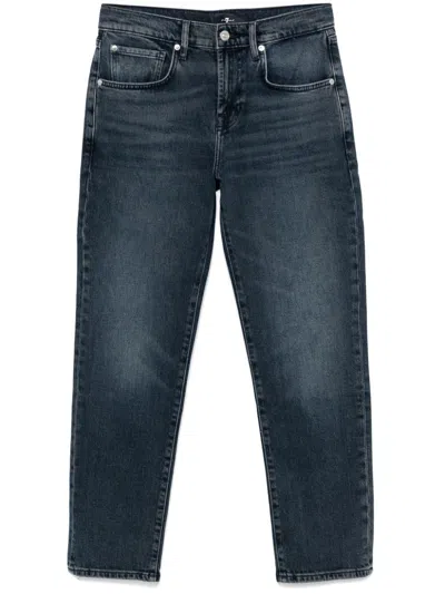 7 For All Mankind Straight Leg Calie Jeans In Blue