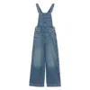 7 For All Mankind Wide-leg Dungarees In Blue