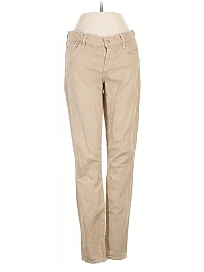 Pre-owned 7 For All Mankind Khaki Pant In Brown