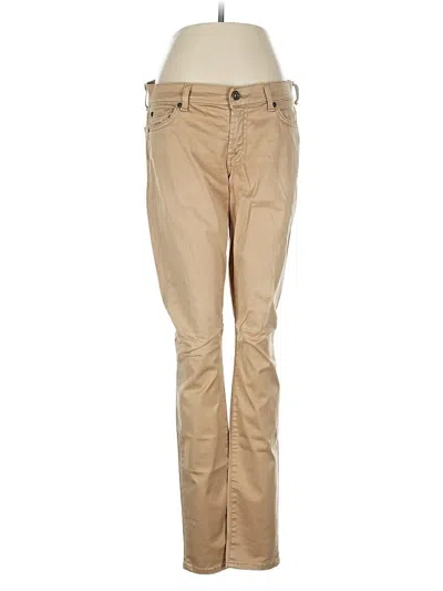 Pre-owned 7 For All Mankind Khaki Pant In Tan