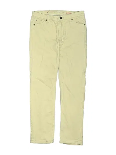 Pre-owned 7 For All Mankind Kids' Khaki Pant In Yellow