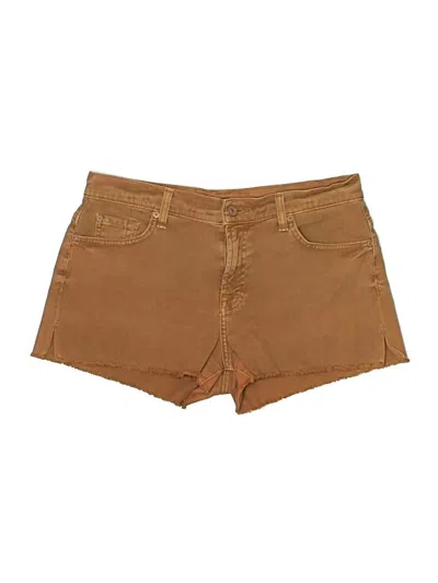 Pre-owned 7 For All Mankind Khaki Shorts In Brown