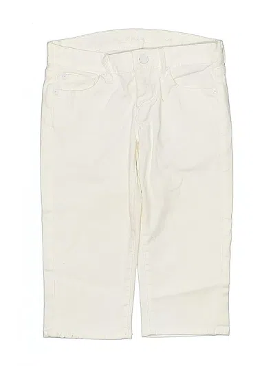 Pre-owned 7 For All Mankind Khaki Shorts In White