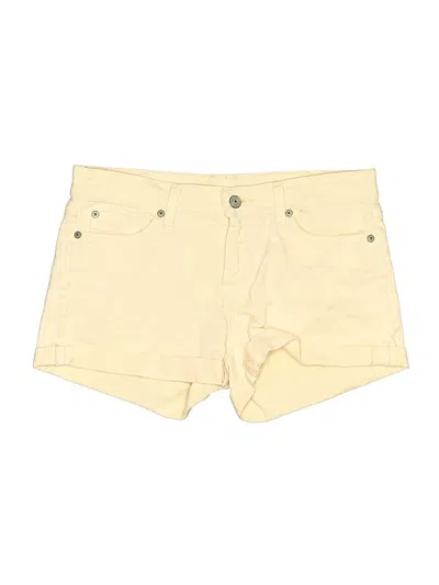Pre-owned 7 For All Mankind Khaki Shorts In Yellow