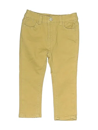 Pre-owned 7 For All Mankind Kids' Khakis In Yellow